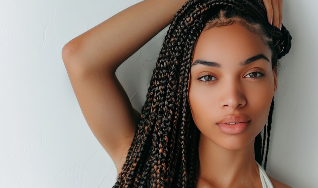 Mulher com box braids